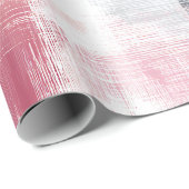 Abstract Gingham Pink and Grey Cadeaupapier (Rol Hoek)