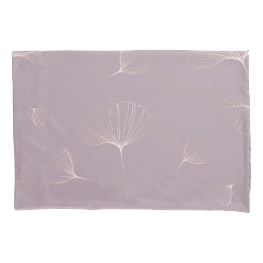 Abstract Ginkgo Biloba Botanisch Roos Gold Kussensloop (Voorkant)