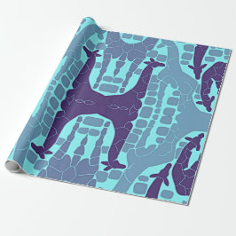 Abstract Giraffe Patroon Cadeaupapier