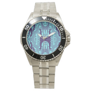 Abstract Giraffe Patroon Horloge