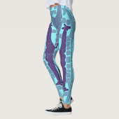 Abstract Giraffe Patroon Leggings (Links)