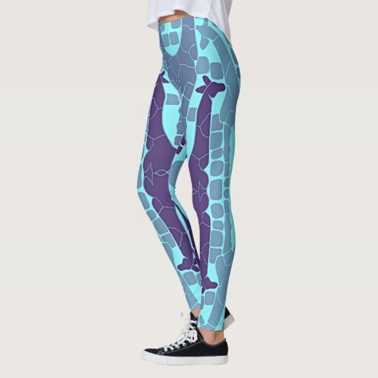 Abstract Giraffe Patroon Leggings (Links)