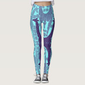Abstract Giraffe Patroon Leggings (Voorkant)