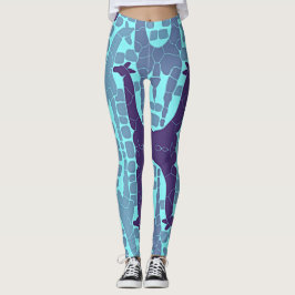 Abstract Giraffe Patroon Leggings