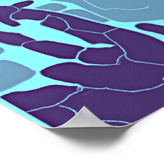 Abstract Giraffe Patroon Poster (Hoek)