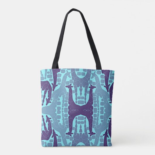 Abstract Giraffe Patroon Tote Bag (Achterkant)