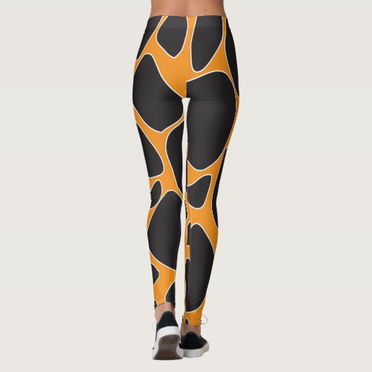Abstract giraffepatroon leggings (Achterkant)