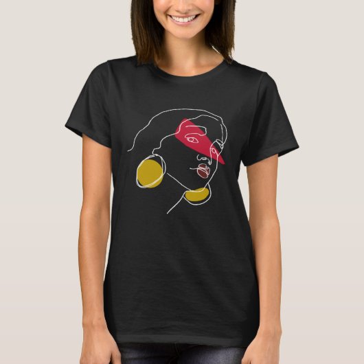 Abstract Girl Outline T-shirt (Voorkant)