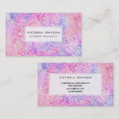 Abstract Girly Paars Pink Paisley Sketch Patroon Visitekaartje (Voorkant / Achterkant)