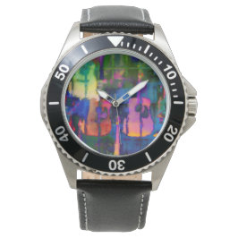 Abstract gitaarontwerp horloge