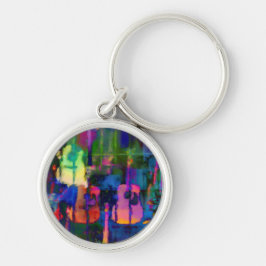 Abstract gitaarontwerp sleutelhanger