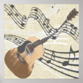 Abstract gitaarPoster Poster (Voorkant)