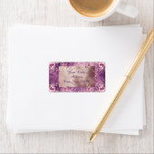 Abstract glam roze en gouden textuur effect etiket (Insitu)