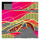 Abstract Glanzend Landschap Poster (Voorkant)