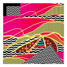 Abstract Glanzend Landschap Poster