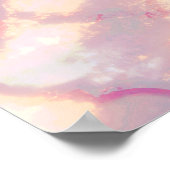 Abstract glanzend pastelkleurig vierlobbig patroon poster (Hoek)