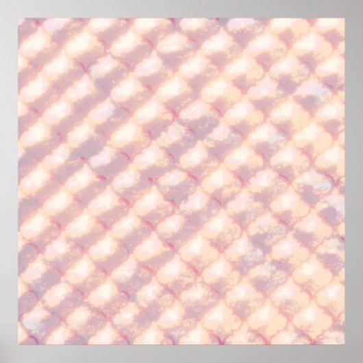Abstract glanzend pastelkleurig vierlobbig patroon poster (Voorkant)