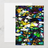 Abstract Glas in lood Bedankkaart (Voorkant / Achterkant)