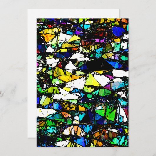 Abstract Glas in lood Bedankkaart (Voorkant / Achterkant)