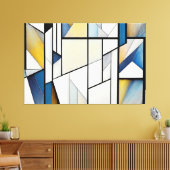 Abstract Glas in lood Canvas Afdruk (Insitu (Woonkamer))