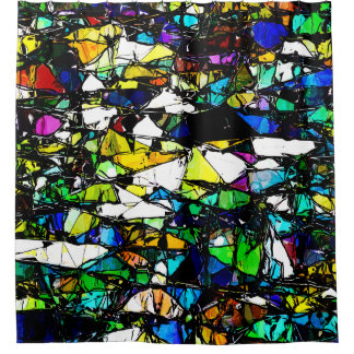 Abstract Glas in lood Douchegordijn