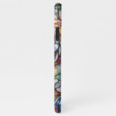 Abstract Glas in lood Floral Art Pattern iPhone Hoesje (Rechterkant)