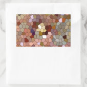 Abstract Glas in lood Koperzilver Metalen Munten Rechthoekige Sticker (Tas)