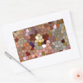 Abstract Glas in lood Koperzilver Metalen Munten Rechthoekige Sticker (Envelop)