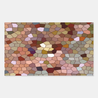 Abstract Glas in lood Koperzilver Metalen Munten Rechthoekige Sticker