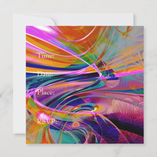 Abstract Glas in lood met aanroepingkleur Kaart (Achterkant)