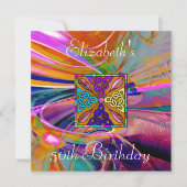 Abstract Glas in lood met aanroepingkleur Kaart (Voorkant)