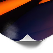 Abstract Glas in lood met levendige kleuren Perfect Poster (Hoek)