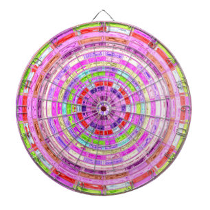 Abstract Glas in lood Mosaic Pattern #3 Dartbord