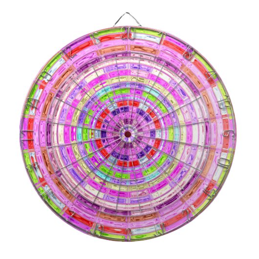 Abstract Glas in lood Mosaic Pattern #3 Dartbord (Voorkant)