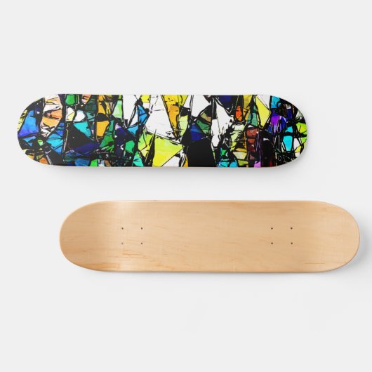 Abstract Glas in lood Persoonlijk Skateboard (Horizontaal)
