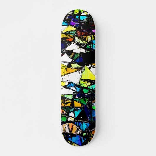 Abstract Glas in lood Persoonlijk Skateboard (Voorkant)