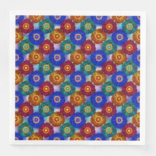 Abstract glas-in-lood rood groen blauw oranje servet