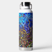 Abstract Glas in lood - Thor Waterfles (Achterkant)