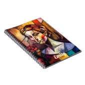 Abstract Glas in lood vrouwenportret Notitieboek (Rechterzijde)