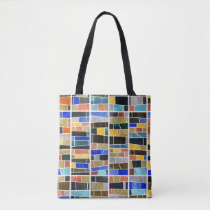Abstract glasmozaïek: textuur met hoge resolutie. tote bag