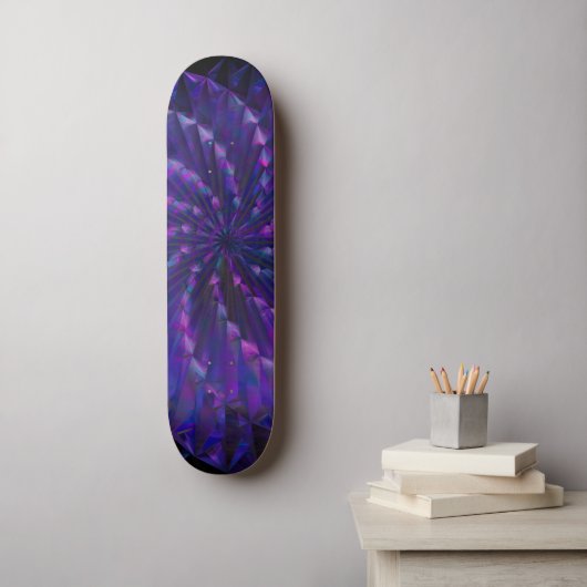 Abstract glaswiel persoonlijk skateboard (Muurkunst)
