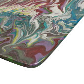 Abstract glazen decorptieknop snijplank (Hoek)