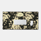 Abstract glazen floreel monogram bureaumat (Keyboard & Muis)