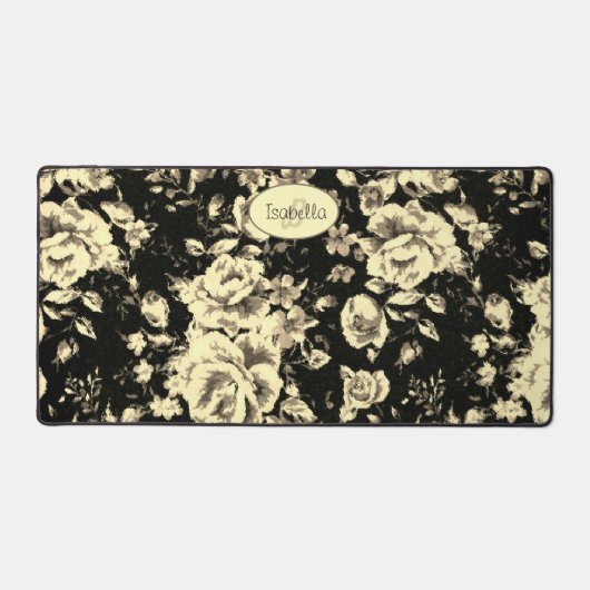 Abstract glazen floreel monogram bureaumat (Voorkant)