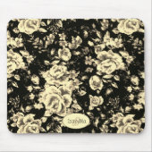 Abstract  glazen floreel monogram muismat (Voorkant)