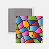 Abstract Glazen in lood magneet (Voorkant / Achterkant)