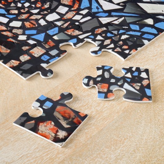 Abstract Glazen mozaïek Legpuzzel (Zijkant)