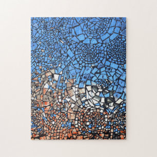 Abstract Glazen mozaïek Legpuzzel