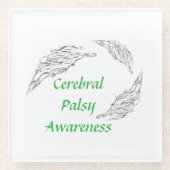 abstract glazen onderzetter (Voorkant)