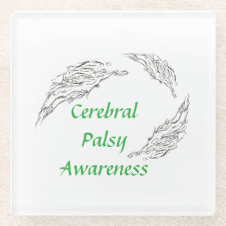 abstract glazen onderzetter